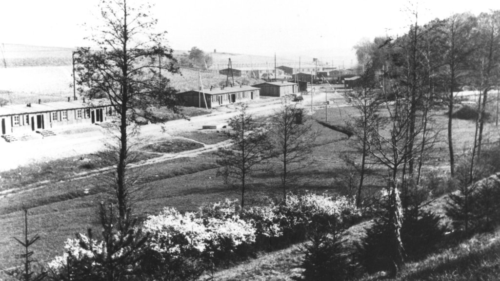 Blick auf das KZ Vaihingen 1945